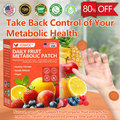 美国🍎𝐎𝐟𝐟𝐢𝐜𝐢𝐚𝐥 𝐒𝐭𝐨𝐫𝐞 | 𝐈𝐎𝐖𝐎𝐋® 𝐃𝐚𝐢𝐥𝐲 𝐅𝐫𝐮𝐢𝐭 𝐌𝐞𝐭𝐚𝐛𝐨𝐥𝐢𝐜 𝐏𝐚𝐭𝐜𝐡 𝐮𝐬𝐞𝐬 𝐨𝐫𝐠𝐚𝐧𝐢𝐜 𝐟𝐫𝐮𝐢𝐭 𝐞𝐱𝐭𝐫𝐚𝐜𝐭𝐬 𝐚𝐧𝐝 𝐩𝐡𝐲𝐭𝐨𝐧𝐮𝐭𝐫𝐢𝐞𝐧𝐭𝐬 𝐟𝐫𝐨𝐦 𝟒𝟑 𝐟𝐫𝐮𝐢𝐭𝐬 𝐭𝐨 𝐬𝐮𝐩𝐩𝐨𝐫𝐭 𝐟𝐚𝐭 𝐦𝐞𝐭𝐚𝐛𝐨𝐥𝐢𝐬𝐦, 𝐛𝐚𝐥𝐚𝐧𝐜𝐞 𝐛𝐥𝐨𝐨𝐝 𝐬𝐮𝐠𝐚𝐫, 𝐚𝐧𝐝 𝐛𝐨𝐨𝐬𝐭 𝐞𝐧𝐞𝐫𝐠𝐲 𝐟𝐨𝐫 𝐚𝐥𝐥-𝐝𝐚𝐲 𝐰𝐞𝐥𝐥𝐧𝐞𝐬𝐬.
